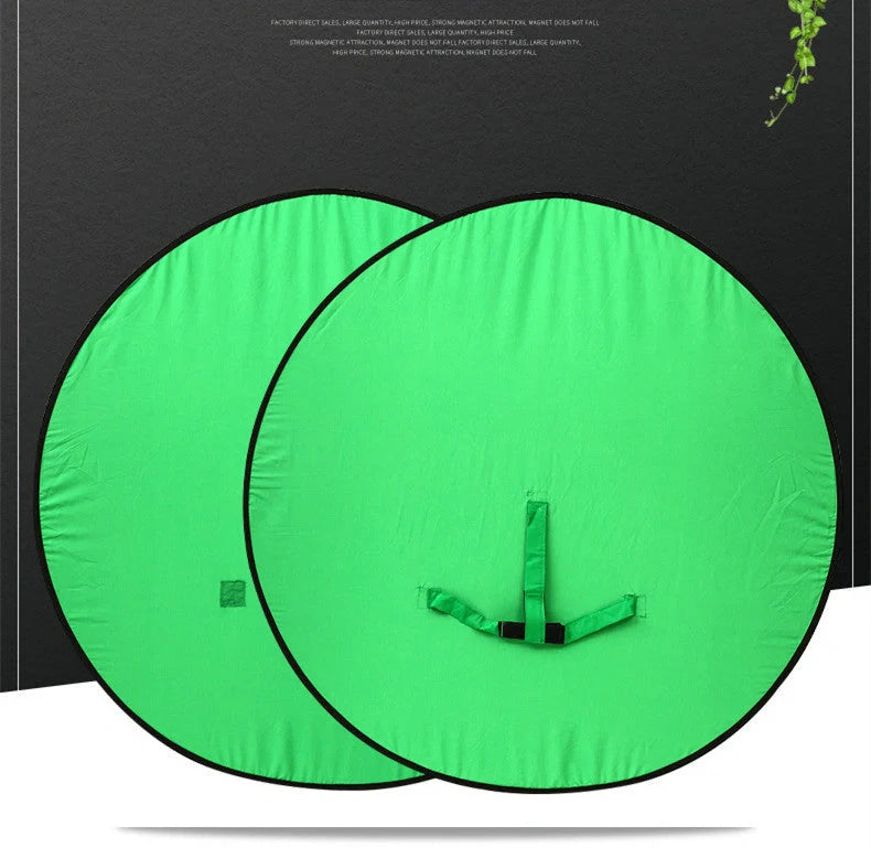 Green screen background board for photography with foldable design and steel spring frame