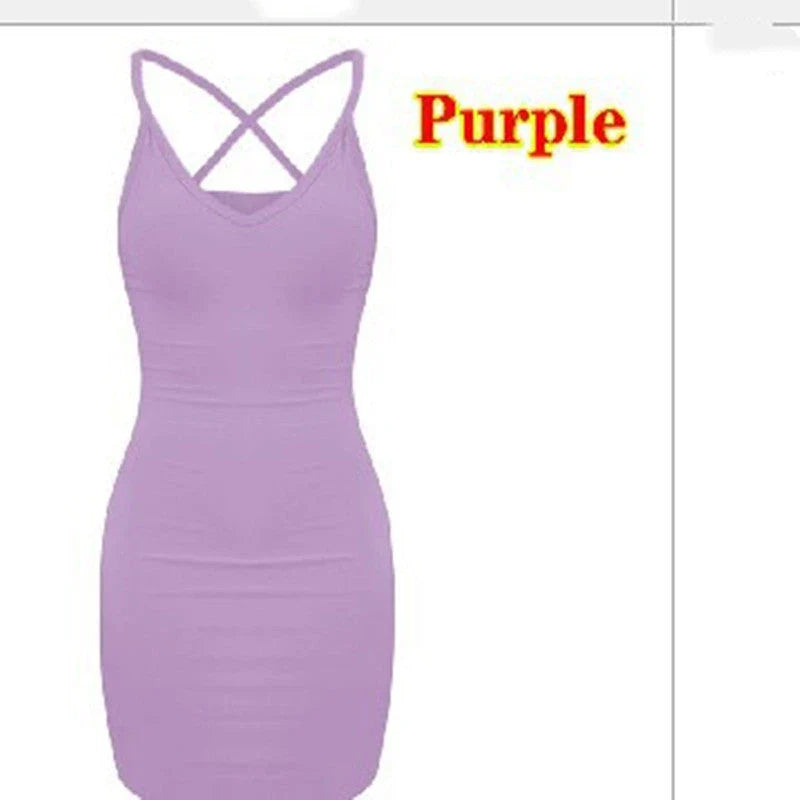 Stylish spaghetti strap mini dress in various colors, perfect for any occasion