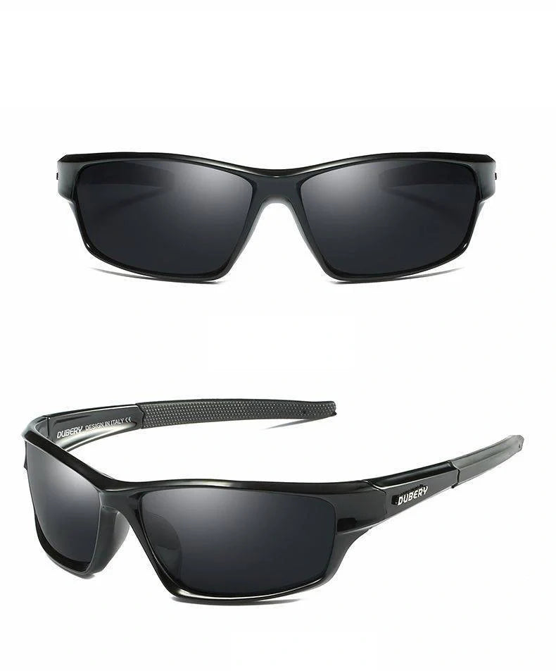 Stylish retro polarised sunglasses with durable plastic frame and UV400 protection for men's leisure, travel, and sports activities