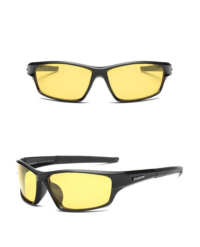 Stylish retro polarised sunglasses with durable plastic frame and UV400 protection for men's leisure, travel, and sports activities