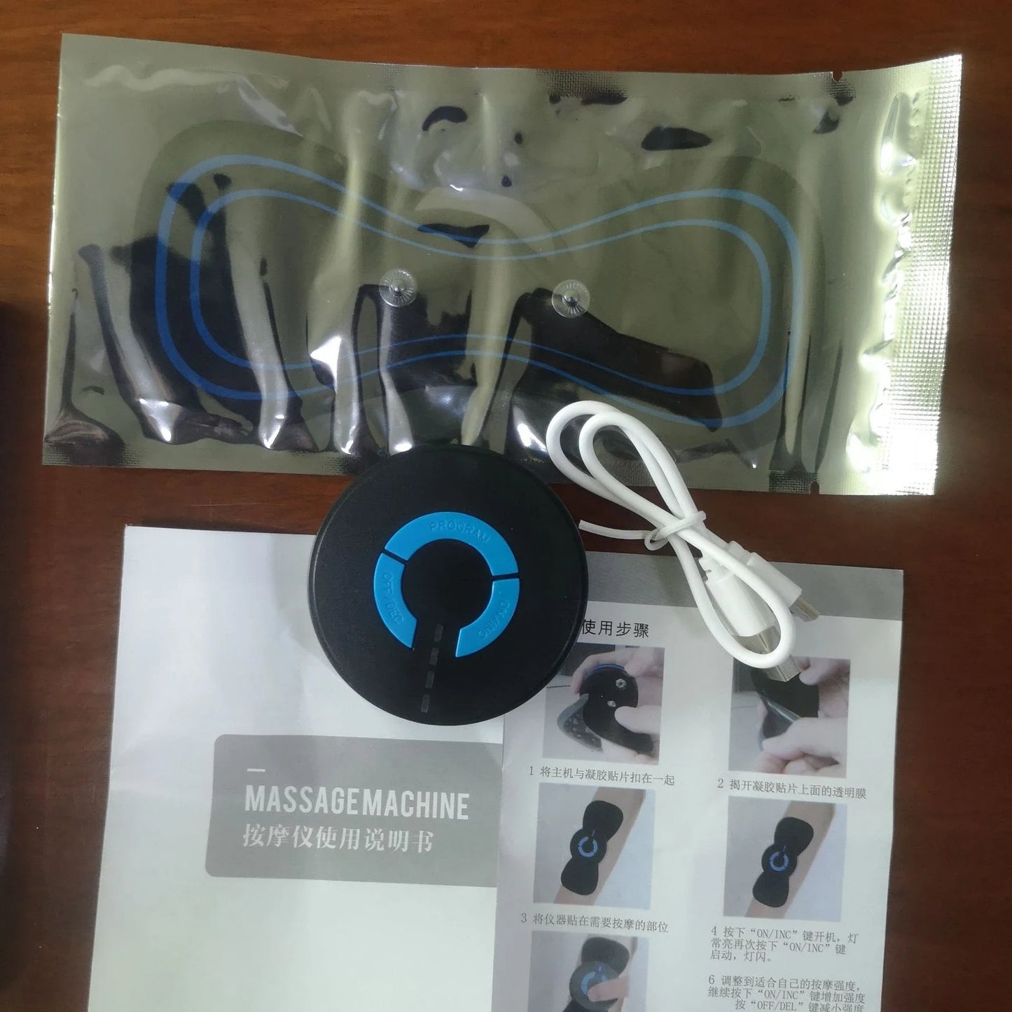 Compact rechargeable electric massager for relieving neck and shoulder tension