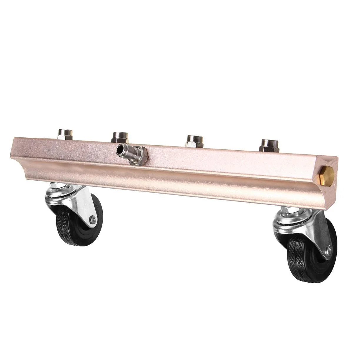 Versatile car chassis cleaning brush with copper-stainless steel alloy and rubber construction, designed for efficient undercarriage cleaning