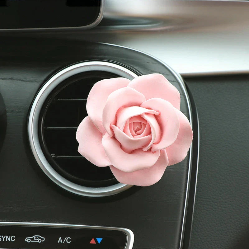 Stylish and functional car air vent clip that diffuses aromatic fragrances, creating a calming, spa-like atmosphere for your daily drives.