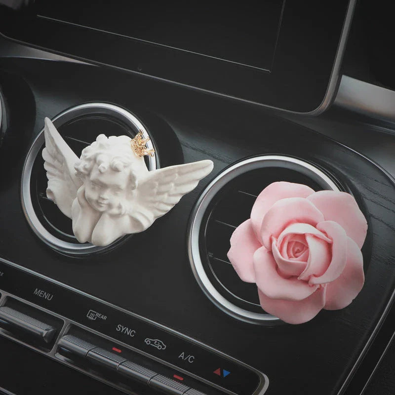 Stylish and functional car air vent clip that diffuses aromatic fragrances, creating a calming, spa-like atmosphere for your daily drives.