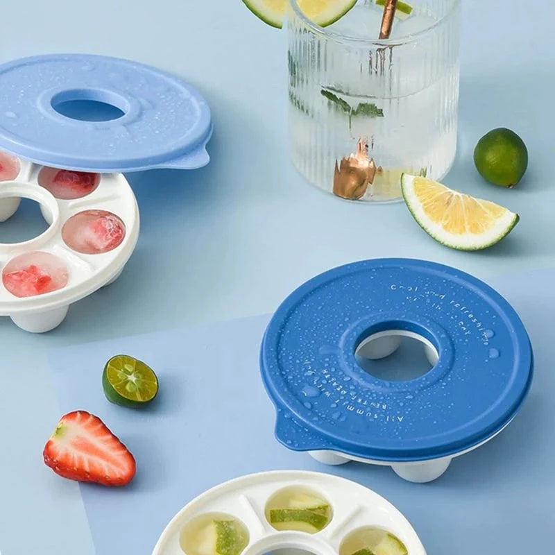 Donut-shaped DIY chocolate fondant jelly mould with soft sealing cover