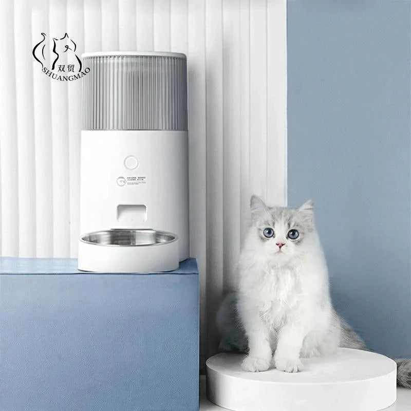 Smart Automatic Pet Feeder with Voice Recording and WiFi Control for dogs and cats