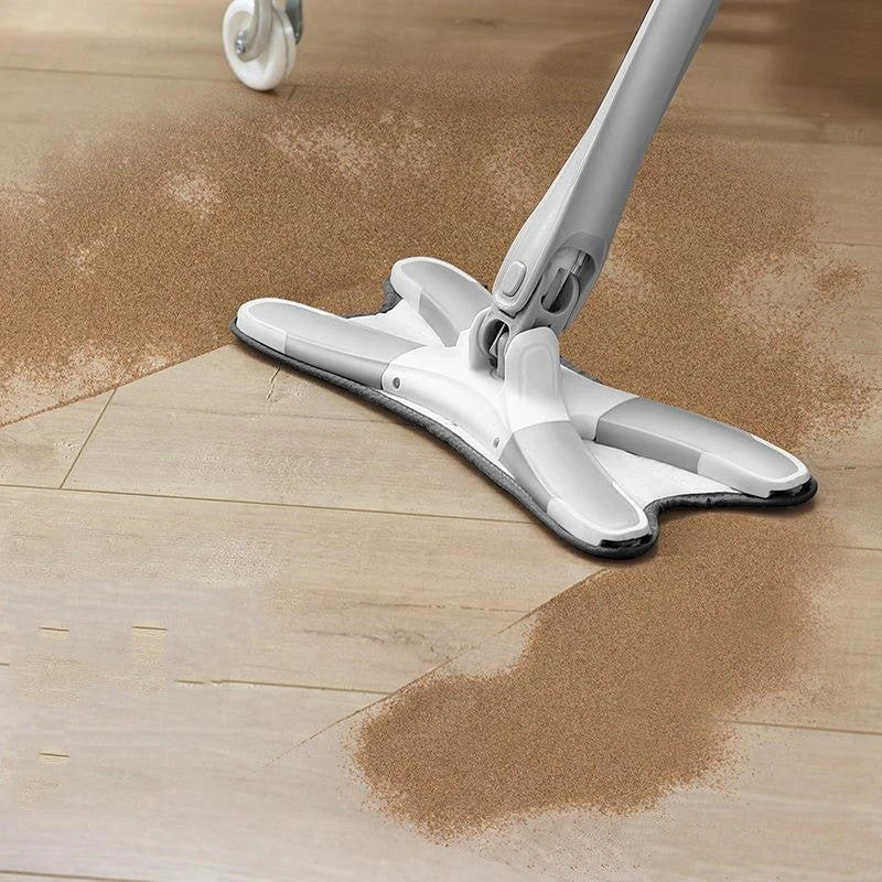 Premium flat mop with 360-degree rotational head, adjustable telescopic handle, and high-quality microfibre material for effortless cleaning