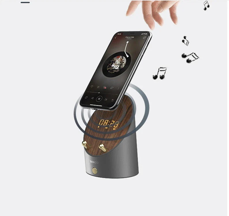 Innovative induction speaker with integrated alarm clock - wireless music experience with premium sound quality