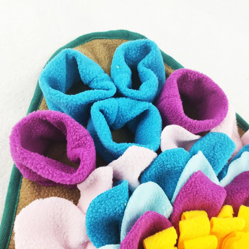 Environmental Training Blanket Mat for pets with non-slip base and plush material