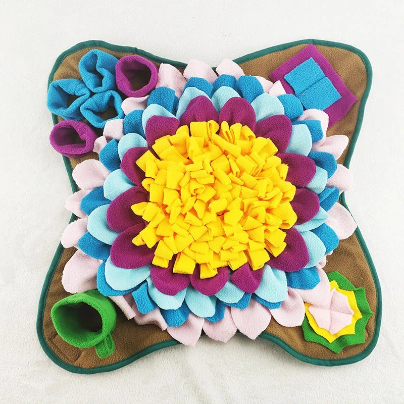 Environmental Training Blanket Mat for pets with non-slip base and plush material