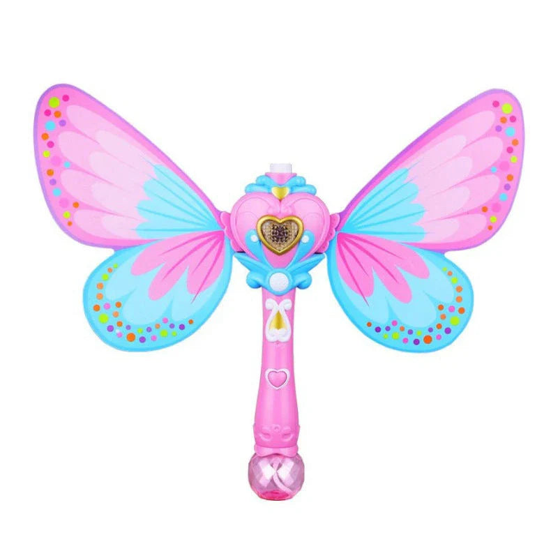 Enchanting bubble-blowing wand with butterfly design, perfect for young princesses