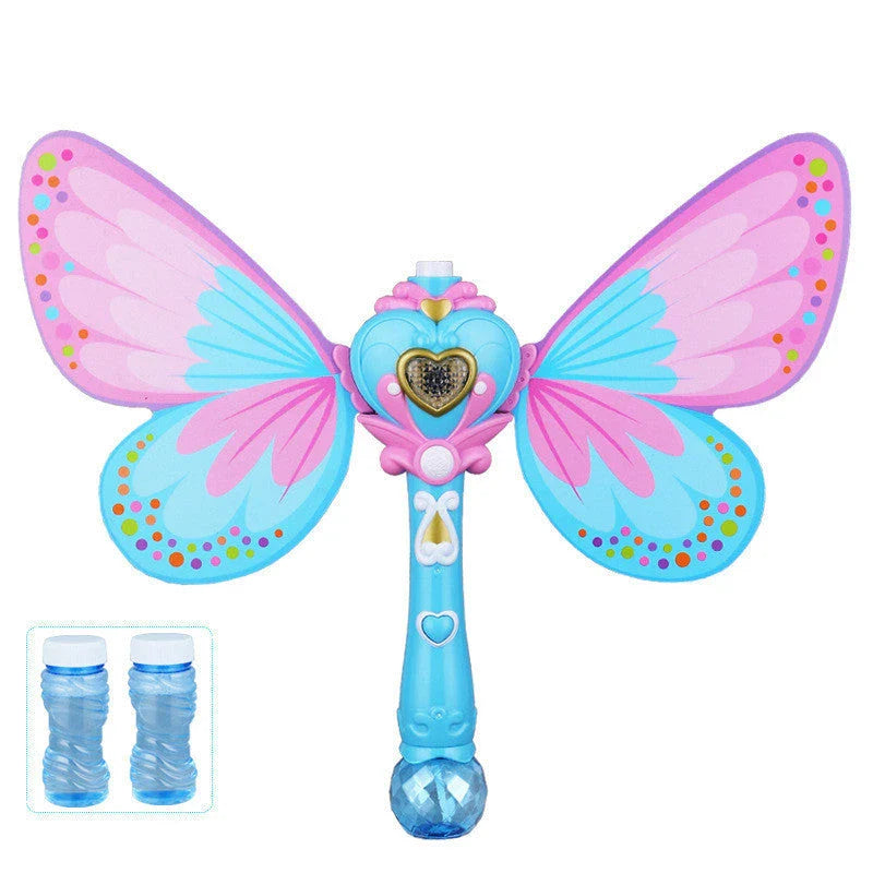 Enchanting bubble-blowing wand with butterfly design, perfect for young princesses