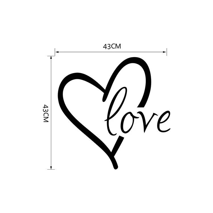 Valentine's Day Generation carved wall stickers for bedroom and living room decoration