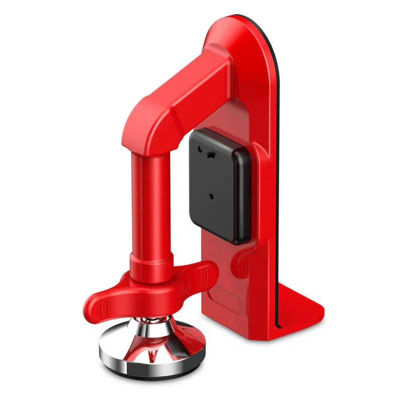 Portable door lock with alarm for travel security in aluminium alloy