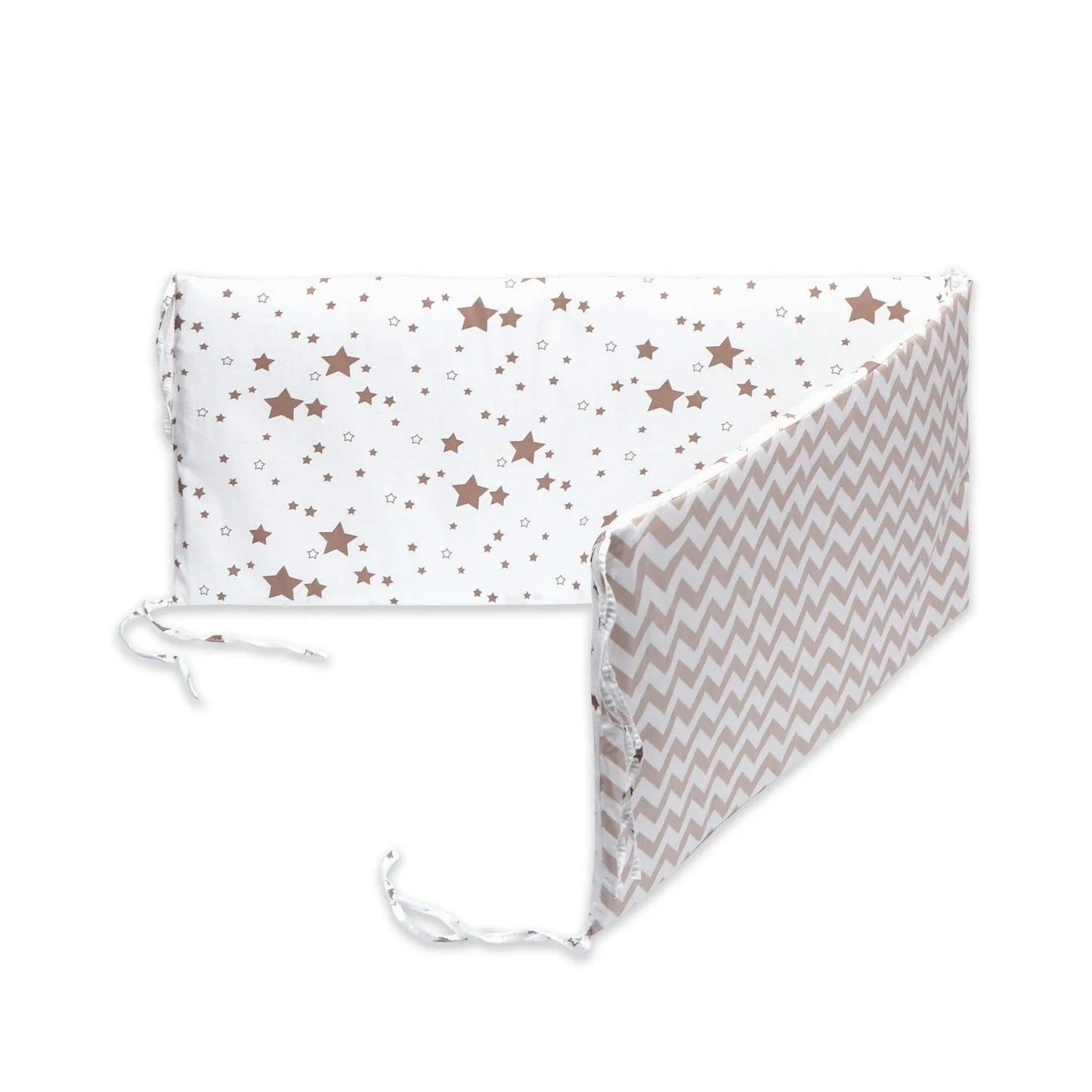 Premium cotton muslin crib bumper with four-piece design for comprehensive baby protection