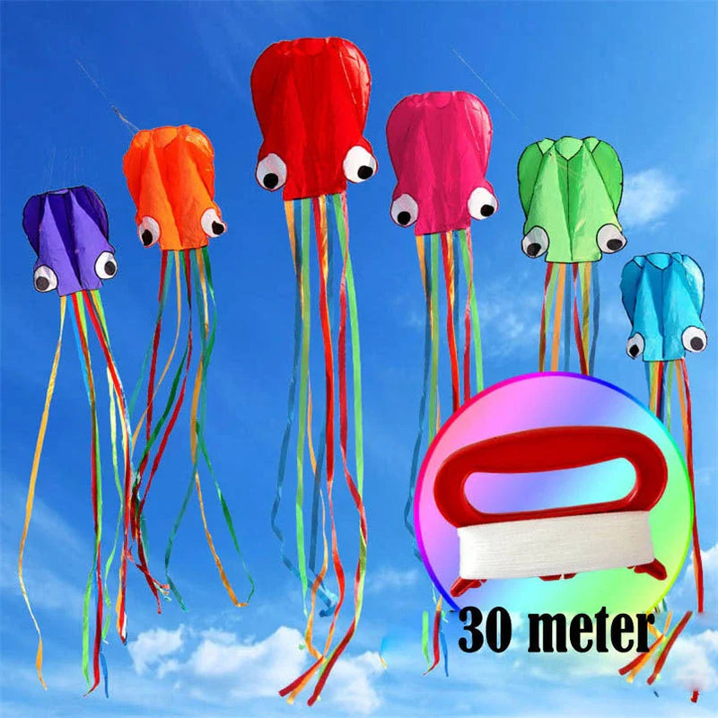 Premium 13ft Octopus Kite with Durable Handle for Outdoor Fun in the Sun