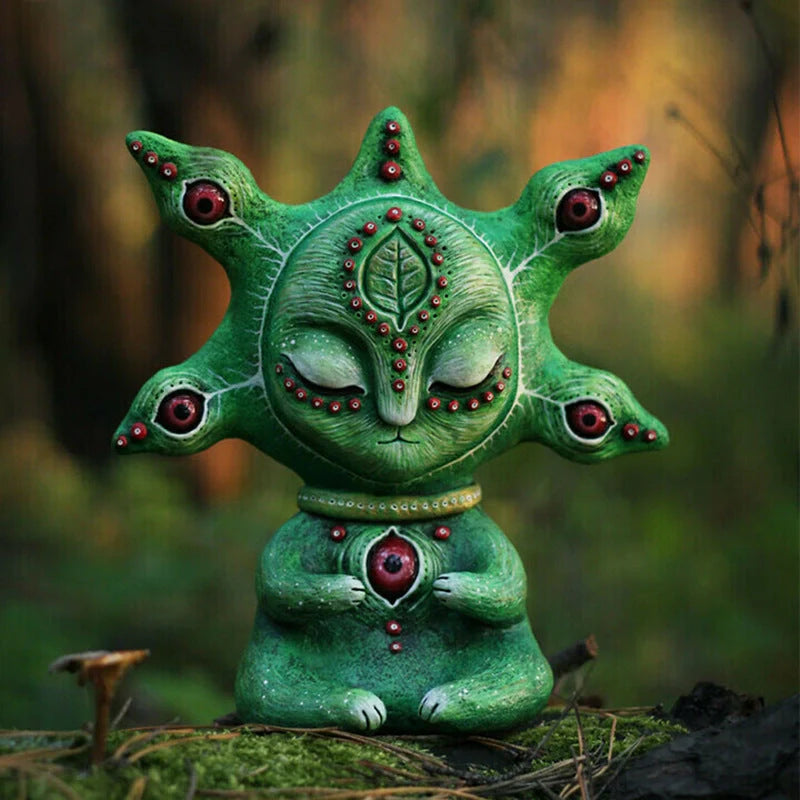 Handcrafted fantasy creature resin garden ornament, unique decoration for outdoor and indoor spaces