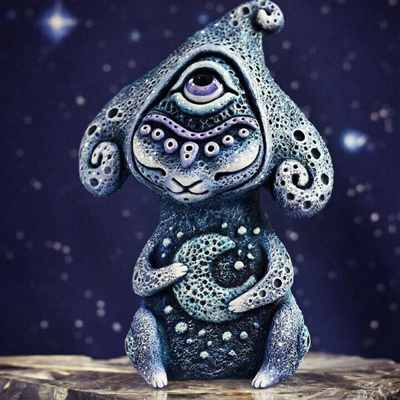 Handcrafted fantasy creature resin garden ornament, unique decoration for outdoor and indoor spaces
