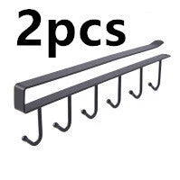Stylish wrought iron storage hook with seamless, nail-free design and 22 lb weight capacity for versatile hanging in the kitchen, closet, office, and more