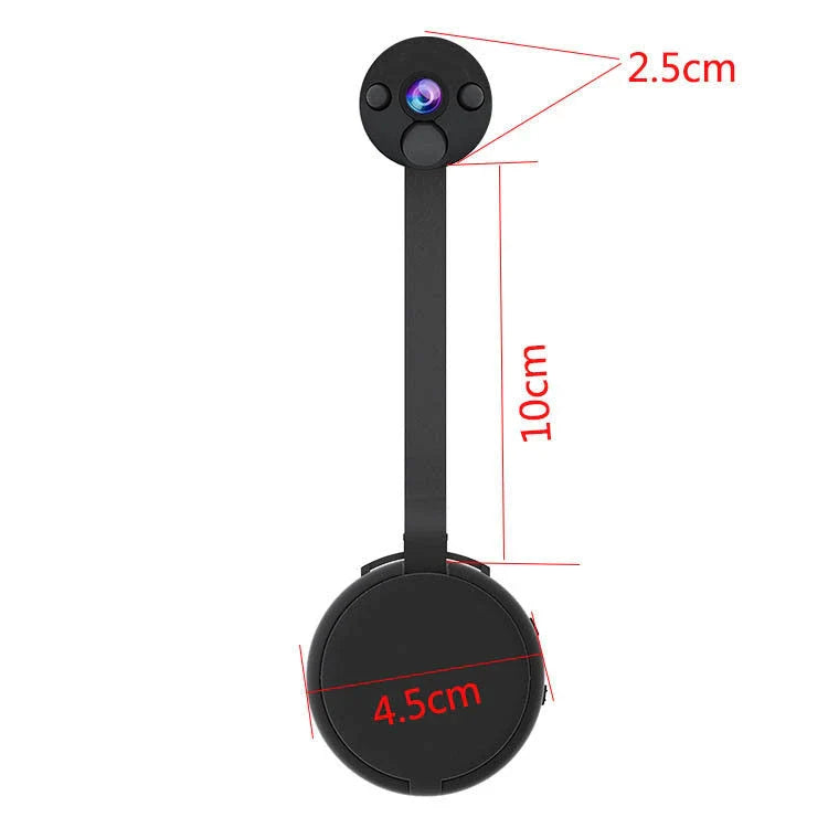 Compact telescopic surveillance camera with motion detection and night vision for home security
