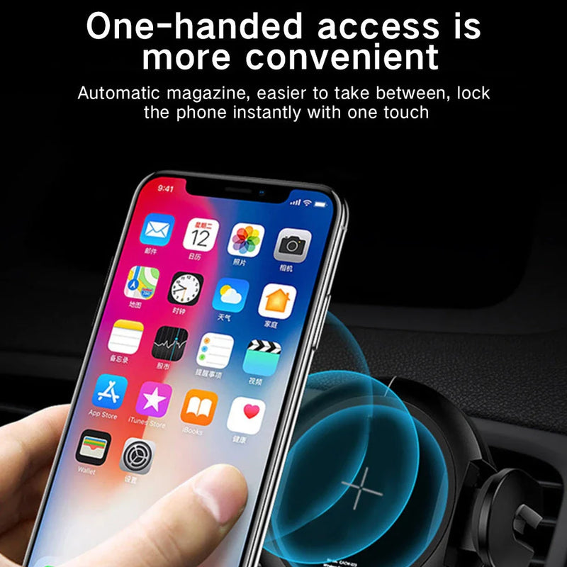 GiftHome UK Magnetic Car Phone Holder with Wireless Charging