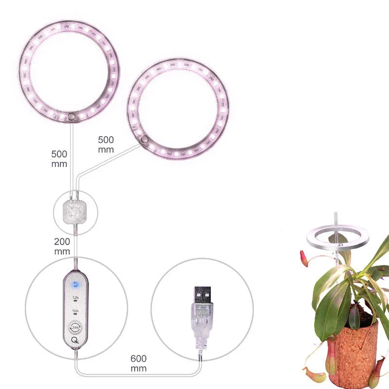 Full Spectrum LED Grow Light with Sleek, Modern Design for Indoor Plant Cultivation