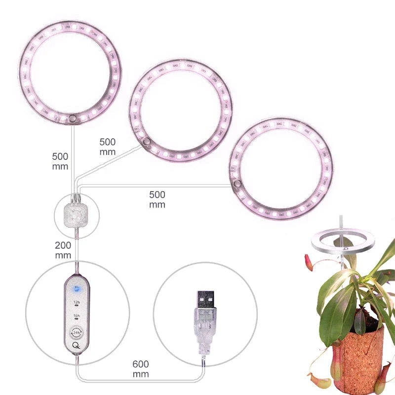 Full Spectrum LED Grow Light with Sleek, Modern Design for Indoor Plant Cultivation