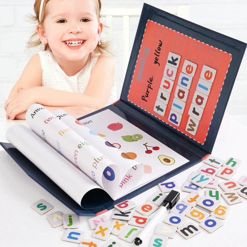 GiftHome Magnetic Learning Workbook: Spelling, Letters & More for Elementary Students