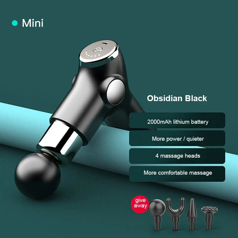 Deep Tissue Vibration Massager with 32 speed settings, ergonomic grip, and interchangeable massage heads for full-body relief