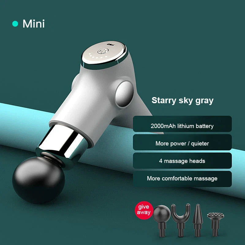Deep Tissue Vibration Massager with 32 speed settings, ergonomic grip, and interchangeable massage heads for full-body relief