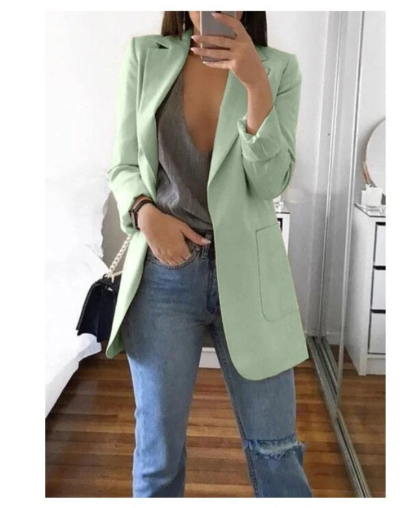 GiftHome UK Tailored Slim-Fit Cardigan Blazer with Subtle Elegance