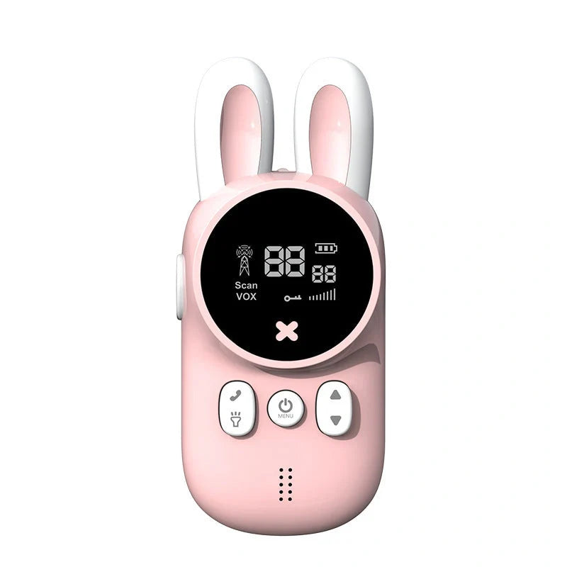 Kids' bunny design walkie talkies in bright colours for safe, fun communication