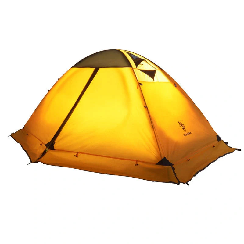 Double-layer aluminium pole tent for outdoor camping in various colours