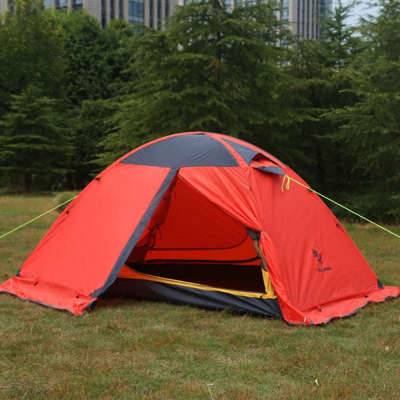 Double-layer aluminium pole tent for outdoor camping in various colours
