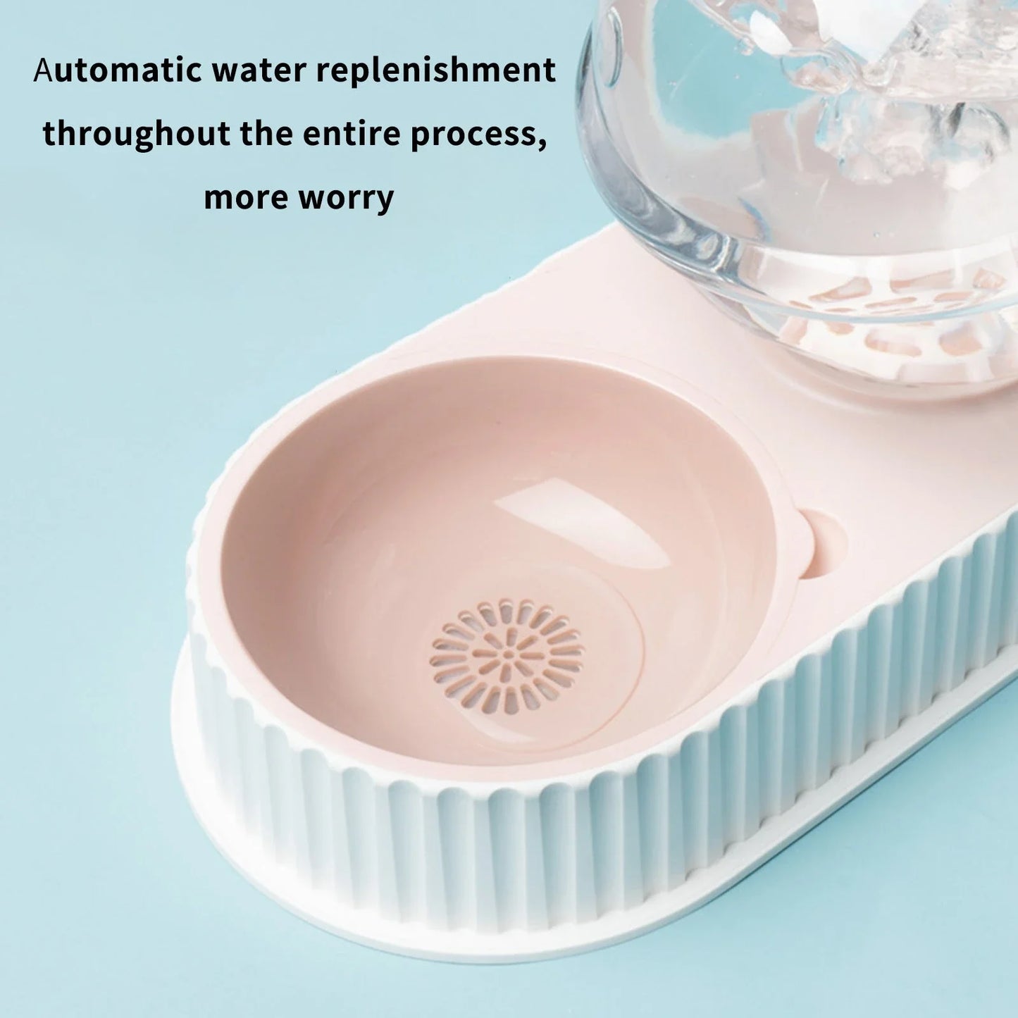 Premium automatic pet water dispenser with integrated food storage, non-toxic materials, and large 2.8L capacity for hassle-free hydration