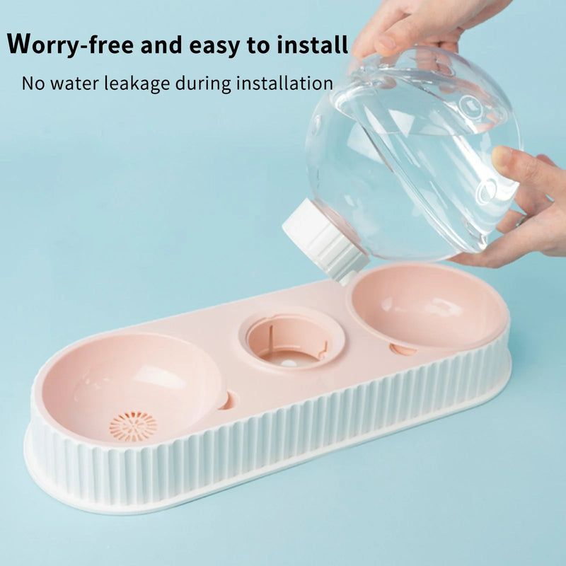 GiftHome UK Premium Automatic Pet Water Dispenser with Food Storage - Hassle-Free Hydration for Cats and Dogs