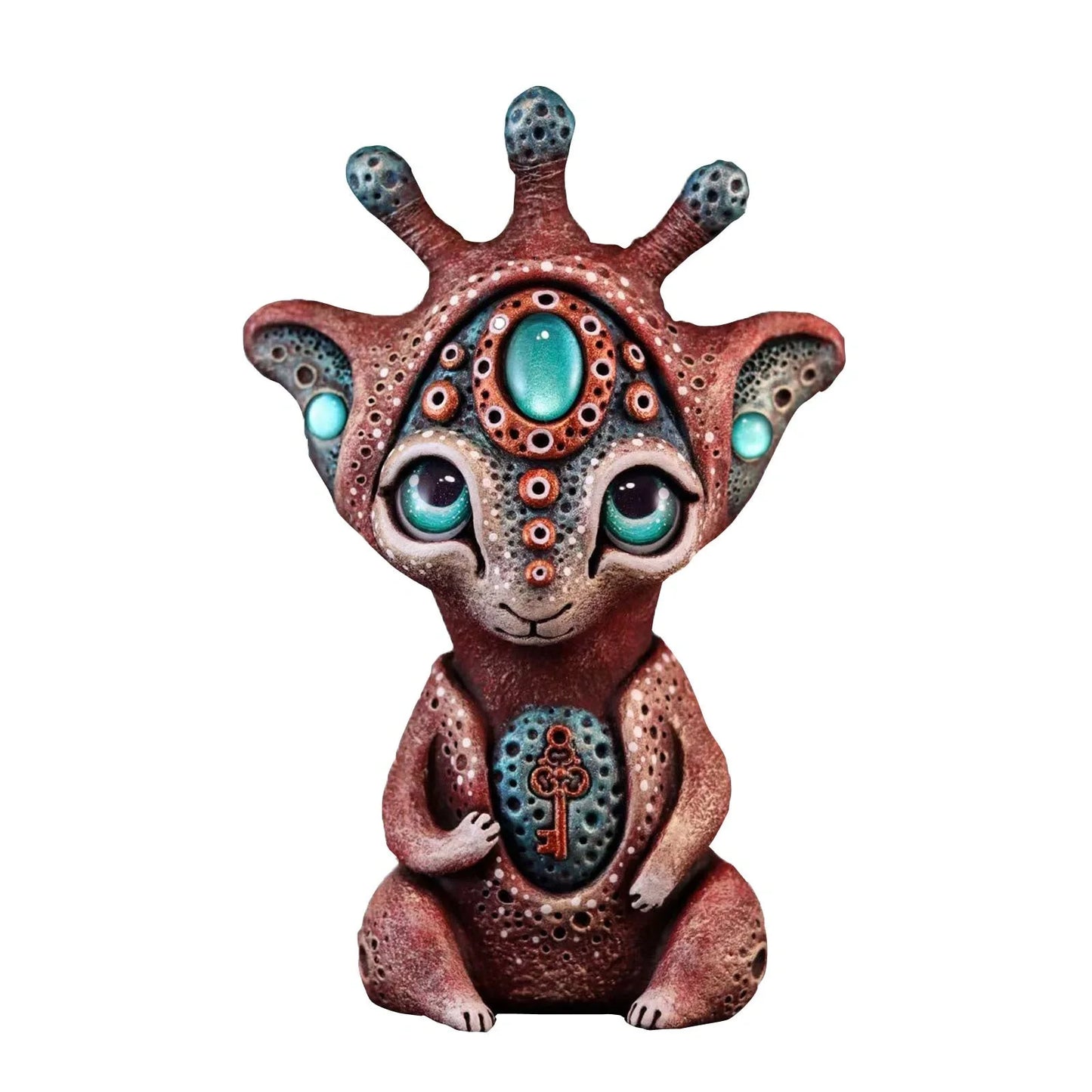Handcrafted fantasy creature resin garden ornament, unique decoration for outdoor and indoor spaces