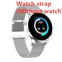 Stylish circular smartwatch with premium materials and advanced health and fitness tracking features