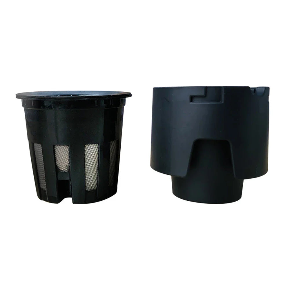 Portable automatic coffee maker with one-touch brewing and compatible with ground coffee or capsules