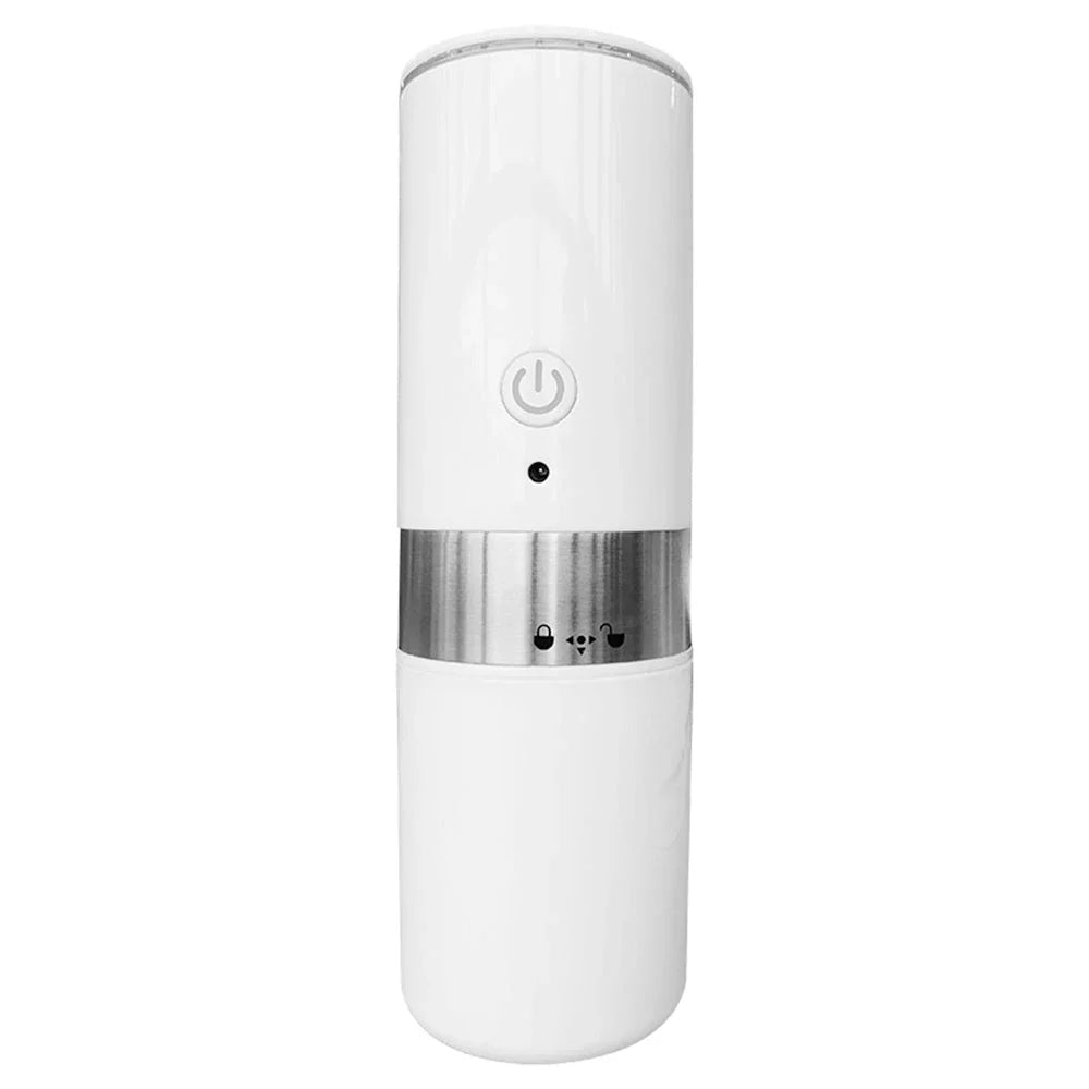 Portable automatic coffee maker with one-touch brewing and compatible with ground coffee or capsules