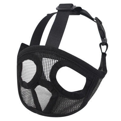 Adjustable breathable dog muzzle in various colours and sizes for flat-faced breeds like French Bulldogs