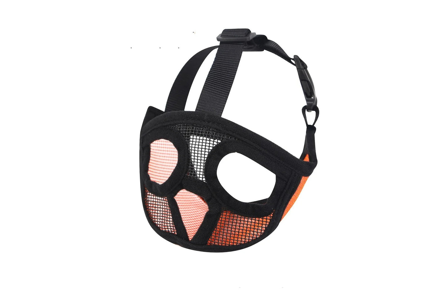 Adjustable breathable dog muzzle in various colours and sizes for flat-faced breeds like French Bulldogs