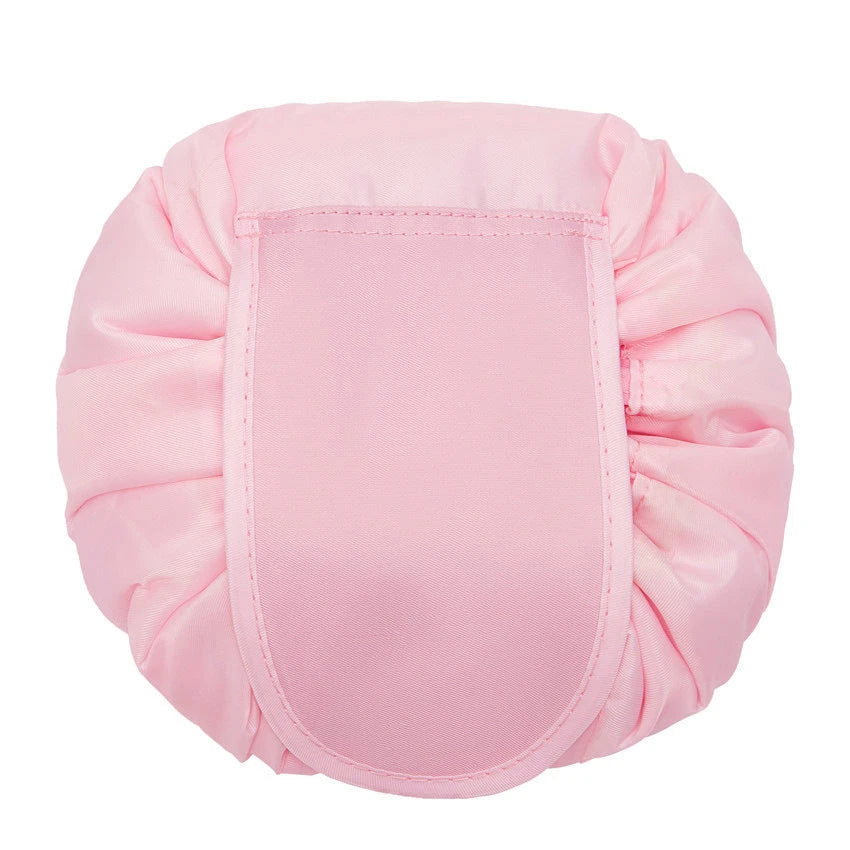 Stylish and practical cosmetic bag with multiple color and pattern options, featuring a drawstring closure and roomy interior for easy organization during travel.