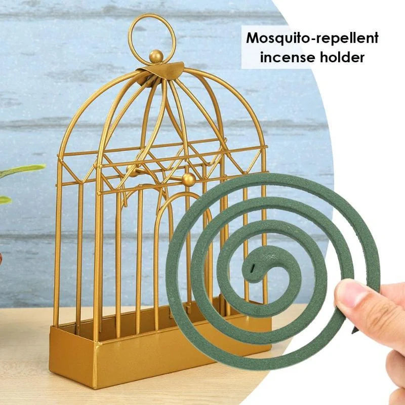 GiftHomen UK Nordic Iron Mosquito Coil Holder in Birdcage Design for Indoor Use