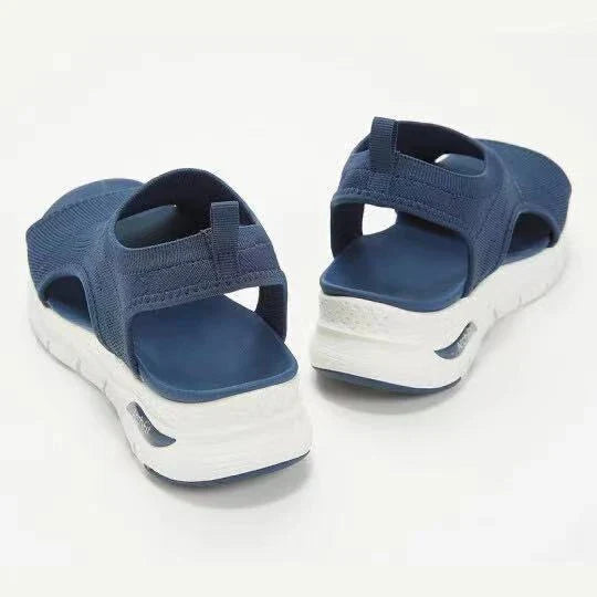 Breathable woven viscose sandals with stylish fish-mouth design, available in multiple colors and sizes