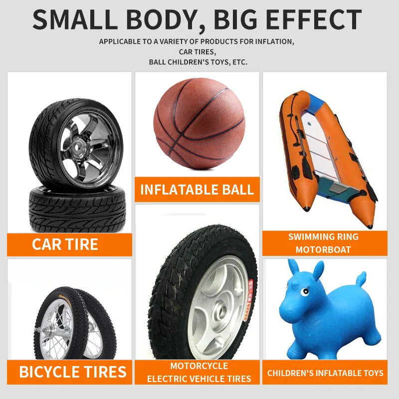 AUDEW Portable Cordless Tire Inflator with LCD Display, LED Lights, and High-Capacity Battery