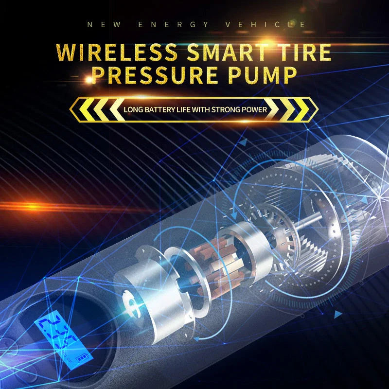 AUDEW Portable Cordless Tire Inflator with LCD Display, LED Lights, and High-Capacity Battery