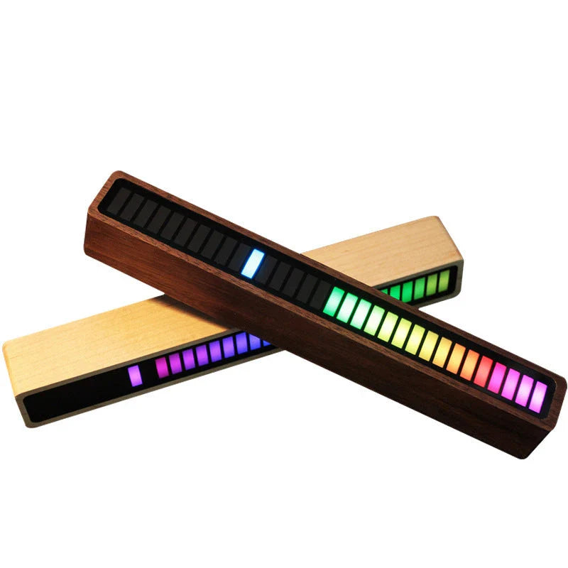 Bluetooth-enabled rhythm light strip with voice control features customizable RGB lighting, built-in microphone, and wireless connectivity for car and home use