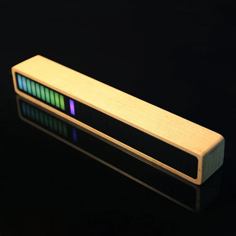 Bluetooth-enabled rhythm light strip with voice control features customizable RGB lighting, built-in microphone, and wireless connectivity for car and home use