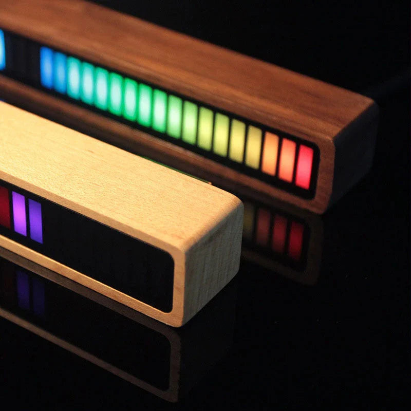 Bluetooth-enabled rhythm light strip with voice control features customizable RGB lighting, built-in microphone, and wireless connectivity for car and home use